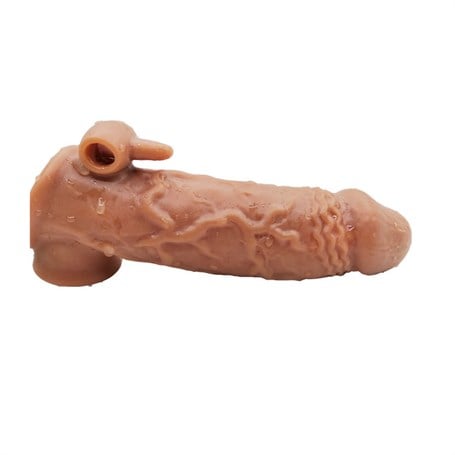 15 cm Titreşimli Realistik Penis Kılıfı - kadikoyseksshop.com