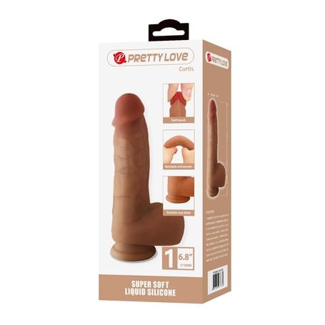 17,3 cm Realistik Vantuzlu Dildo Penis - Curtis - kadikoyseksshop.com