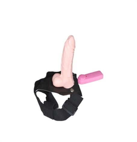 18 cm Belden Bağlamalı İçi Boş Titreşimli Protez Penis - kadikoyseksshop.com