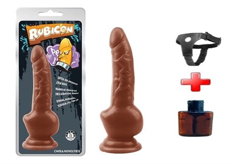 18 cm Belden Bağlamalı Gerçekçi Melez Dildo Penis - kadikoyseksshop.com