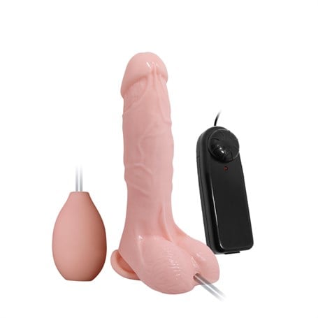 19,3 cm Su Fışkırtmalı Realistik Titreşimli Penis Anal Vajinal Dildo Mastürbatör - kadikoyseksshop.com