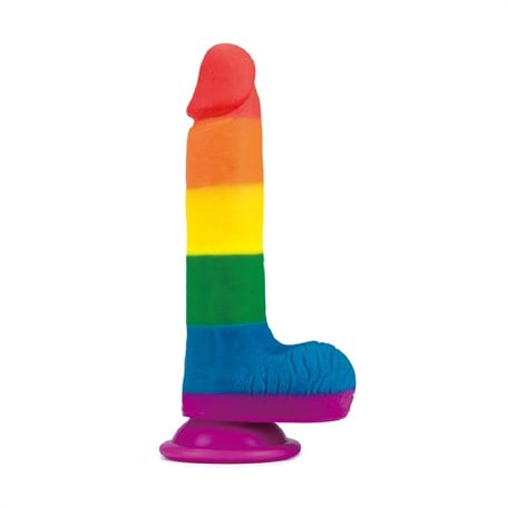 19,5 cm Renkli Realistik Vantuzlu Dildo Penis - kadikoyseksshop.com