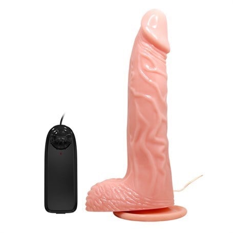 20,5 cm Oynar Başlı Titreşimli Realistik Vibratör Penis - Rota Dong - kadikoyseksshop.com