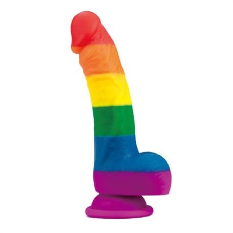 20,5 cm Renkli Realistik Vantuzlu Dildo Penis - kadikoyseksshop.com