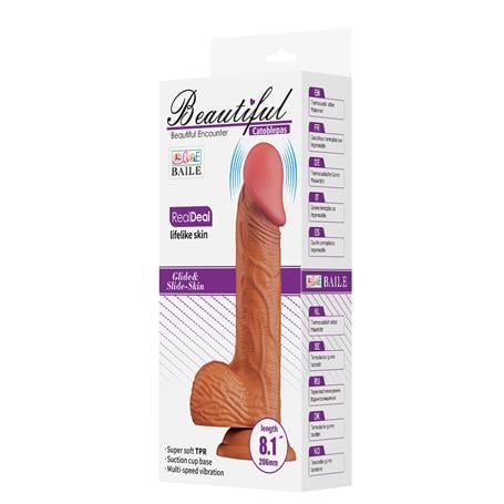 20,6 cm Titreşimli Vibratör Realistik Penis Dildo - Catoblepas - kadikoyseksshop.com