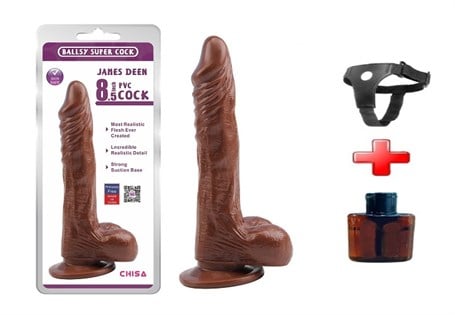 21,5 cm Belden Bağlamalı Gerçekçi Melez Dildo Penis - kadikoyseksshop.com