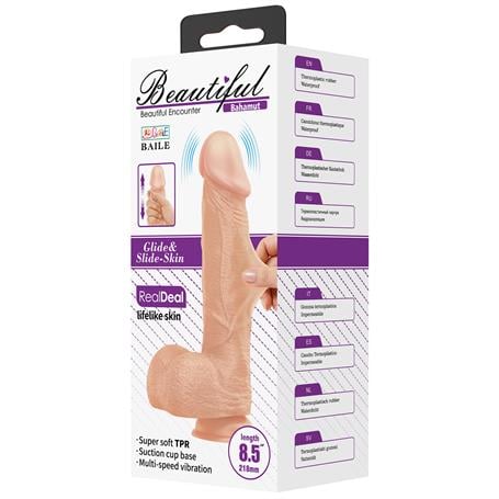 21,8 cm Titreşimli Gerçekçi Kalın Dildo Penis - Bahamut - kadikoyseksshop.com