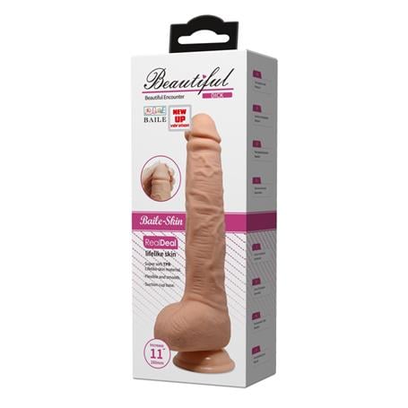 28 cm Titreşimli Gerçekçi Kalın Dildo Penis - Dick - kadikoyseksshop.com