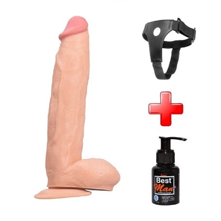 31 cm Belden Bağlamalı Vantuzlu Realistik Penis Anal Vajinal Dildo - kadikoyseksshop.com