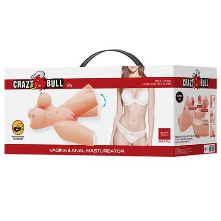 3 Boyutlu İki İşlevli Yarım Vücut Anal Vajinal Silikon Seksi Manken - Lily - kadikoyseksshop.com