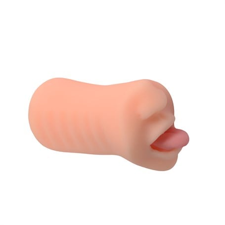 3 Boyutlu Suni Oral Mastürbatör - Pink Tongue - kadikoyseksshop.com