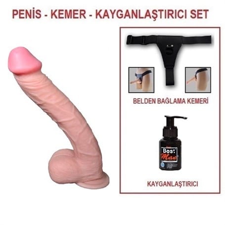 33 cm Belden Bağlamalı Realistik Dev Penis - Supremacy - kadikoyseksshop.com