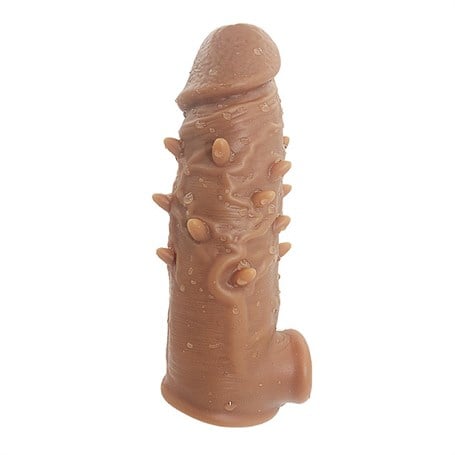 3,5 cm Dolgulu Realistik Penis Kılıfı - kadikoyseksshop.com