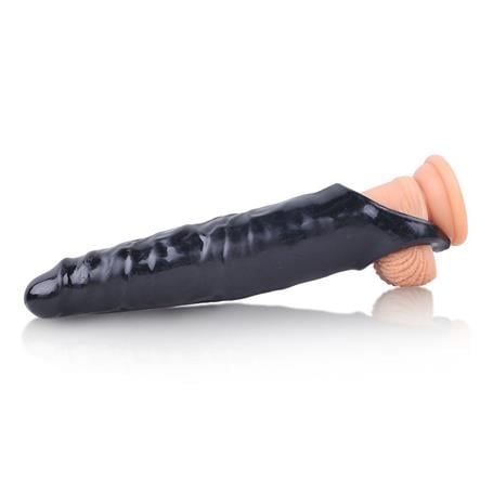 6 cm Dolgulu Realistik Zenci Penis Kılıfı - kadikoyseksshop.com