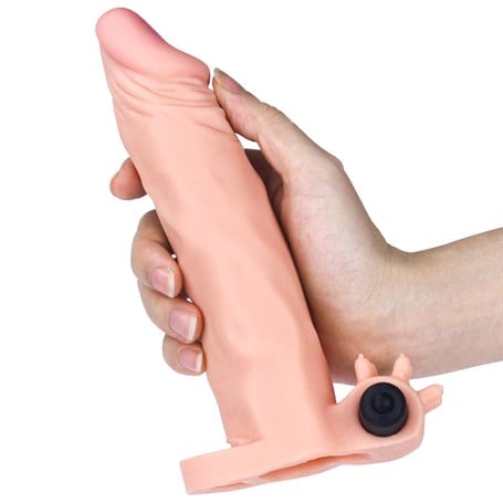 5 cm Uzatmalı Realistik Titreşimli Penis Kılıfı X-TENDER - kadikoyseksshop.com