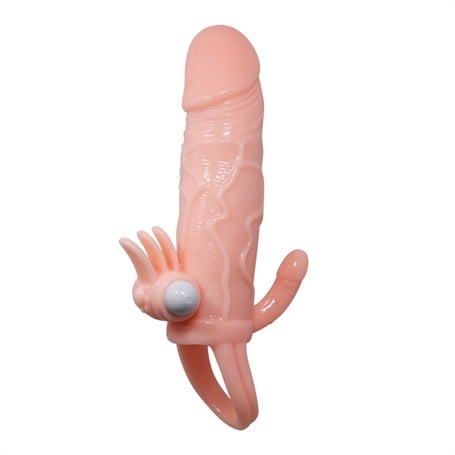 Anal Vajinal Klitoral Uyarıcılı Titreşimli Penis Kılıfı - kadikoyseksshop.com