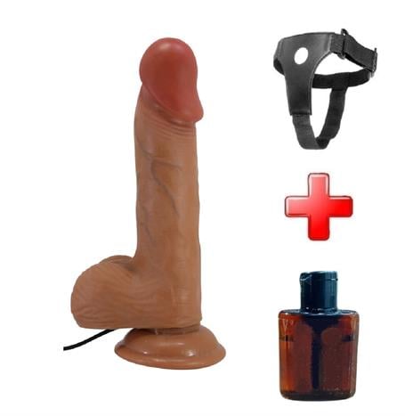 Belden Bağlamalı 20,6 cm Titreşimli Vibratör Realistik Penis Dildo - Catoblepas - kadikoyseksshop.com