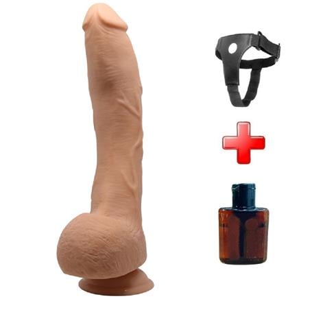 Belden Bağlamalı 27 cm Gerçekçi Kalın Dildo Penis - Jack - kadikoyseksshop.com