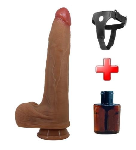 Belden Bağlamalı 28 cm Gerçekçi Uzun Dildo Penis - Adley - kadikoyseksshop.com
