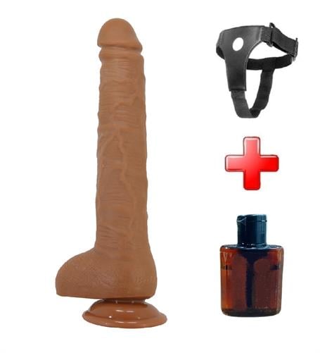 Belden Bağlamalı 28 cm Gerçekçi Uzun Dildo Penis - Dick - kadikoyseksshop.com
