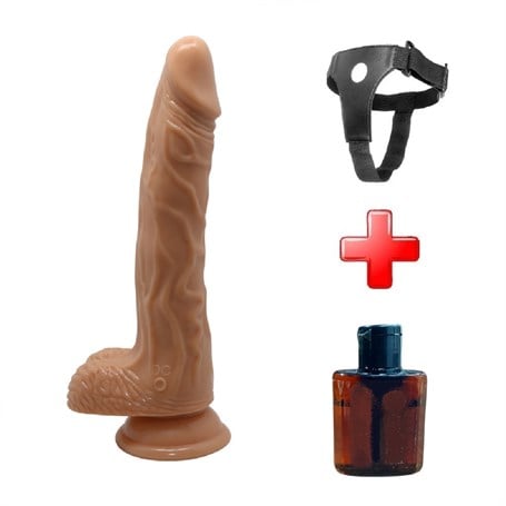 Belden Bağlamalı USB Şarjlı 20 cm Oynar Başlı İleri Geri Hareketli Titreşimli Dildo - kadikoyseksshop.com