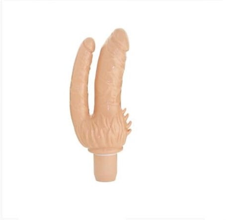 Çatal Vibratör Vajinal Anal Realistik Dildo - kadikoyseksshop.com