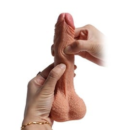 18,5 cm Et Dokulu Full Realistik Gerçekçi Penis Kalın Dildo - Crowley - kadikoyseksshop.com