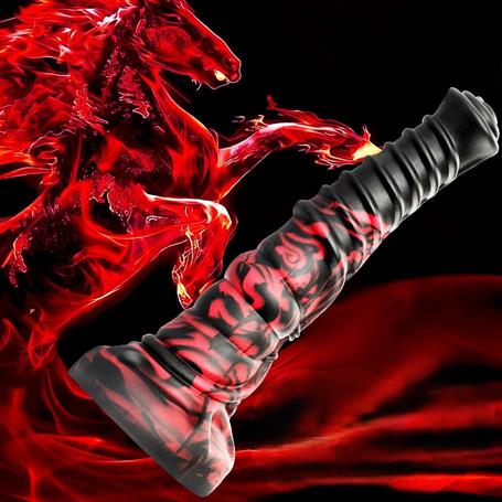 Belden Bağlamalı 21 cm Et Dokulu Fantezi Renklerde Gerçekçi Çift Katmanlı Sünnetsiz Silikon Penis - Horse Power 5