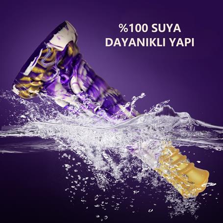 21 cm Et Dokulu Fantezi Renklerde Gerçekçi Çift Katmanlı Sünnetsiz Silikon Penis - Horse Power 4