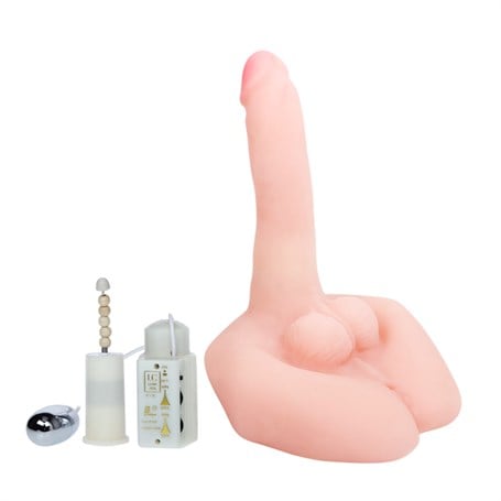 21 cm Oynar Başlı Titreşimli Sesli Çift Girişli Realistik Vibratör Masturbatör Penis - kadikoyseksshop.com