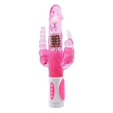 Oynar Başlı Klitoral & Anal Uyarıcılı Teknolojik Vibratör Penis - kadikoyseksshop.com