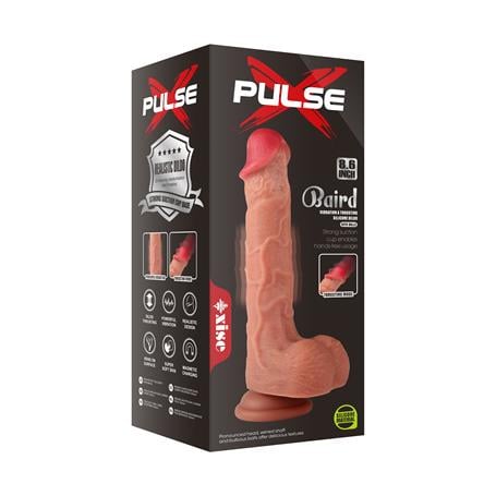 Uzaktan Kumandalı USB Manyetik Şarjlı 21,5 cm İleri Geri Hareketli Titreşimli Dildo - Baird
