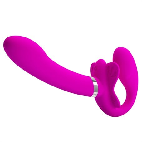 USb Şarjlı Çift Taraflı Strapon Teknolojik G-Spot Vajinal Vibratör - kadikoyseksshop.com