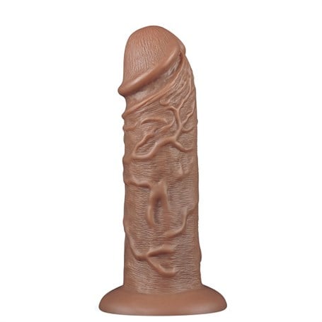 Yeni Nesil Çift Katmanlı 26,6 cm Realistik Kalın Dildo Melez Penis - kadikoyseksshop.com